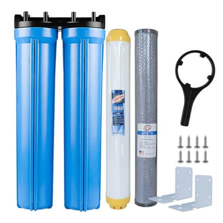 เครื่องกรองน้ำ 2 ขั้นตอน UNI PURE รุ่น UB-203 ขนาด 20 นิ้ว (พร้อมไส้ CTO/RSN) _0